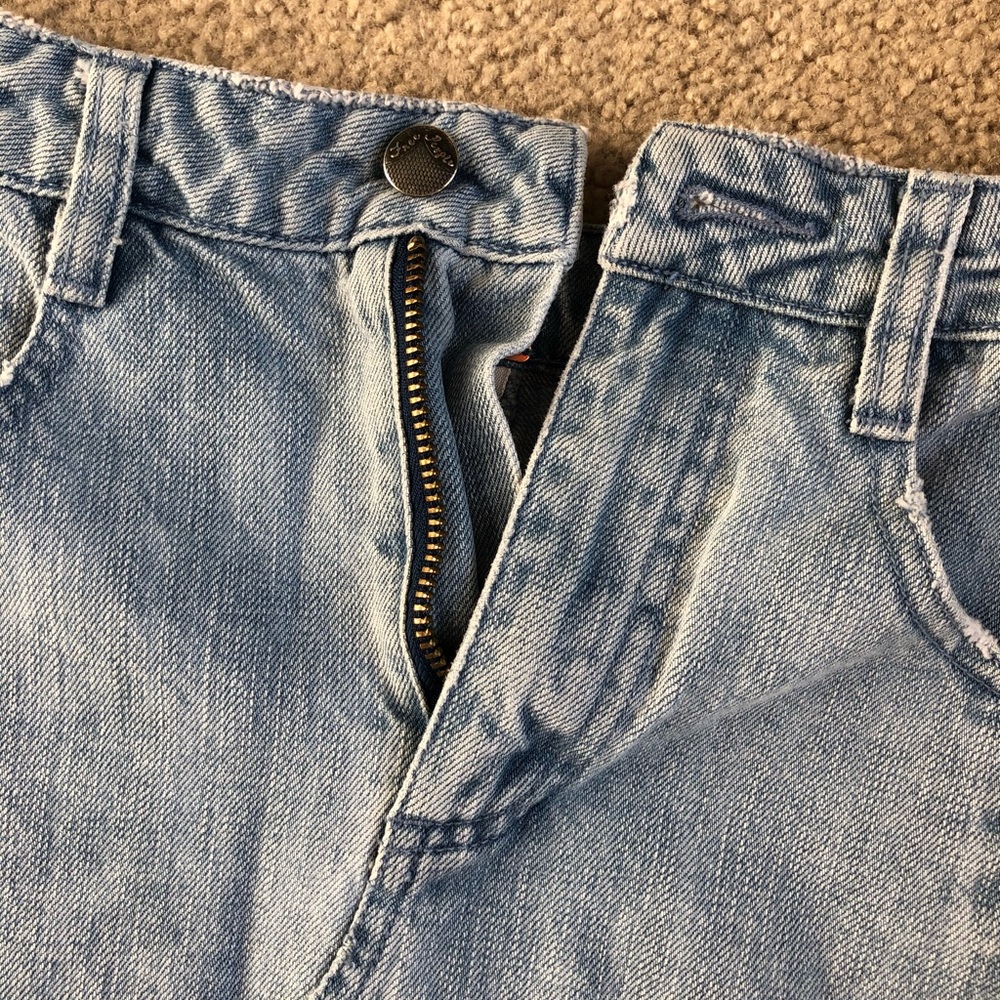 Free people color block denim skirt - Picture 3 of 5